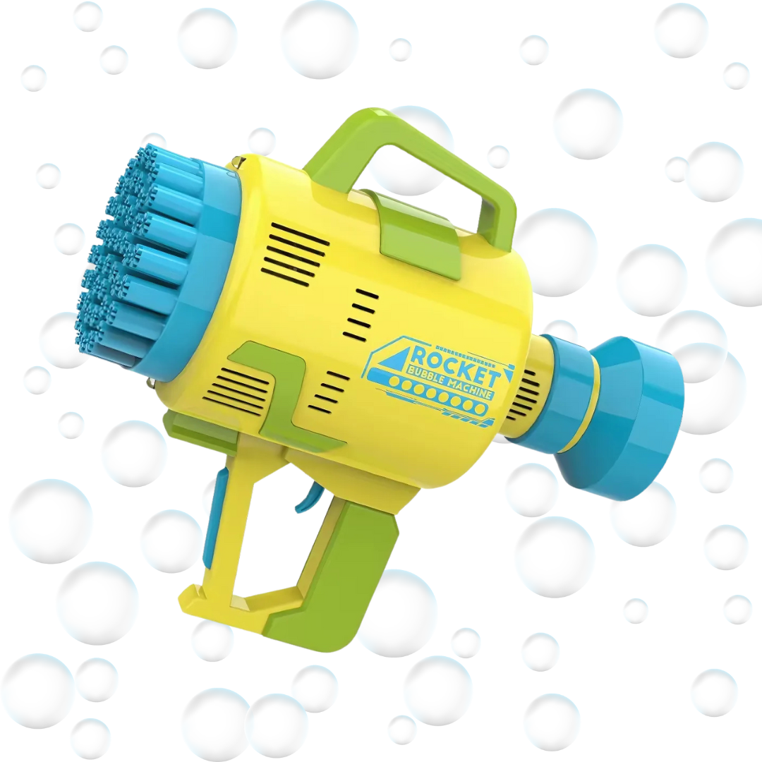 Генератор мыльных пузырей для детей на батарейках с LED-подсветкой Желтый Генератор мыльных пузырей для детей на батарейках с LED-подсветкой Желтый