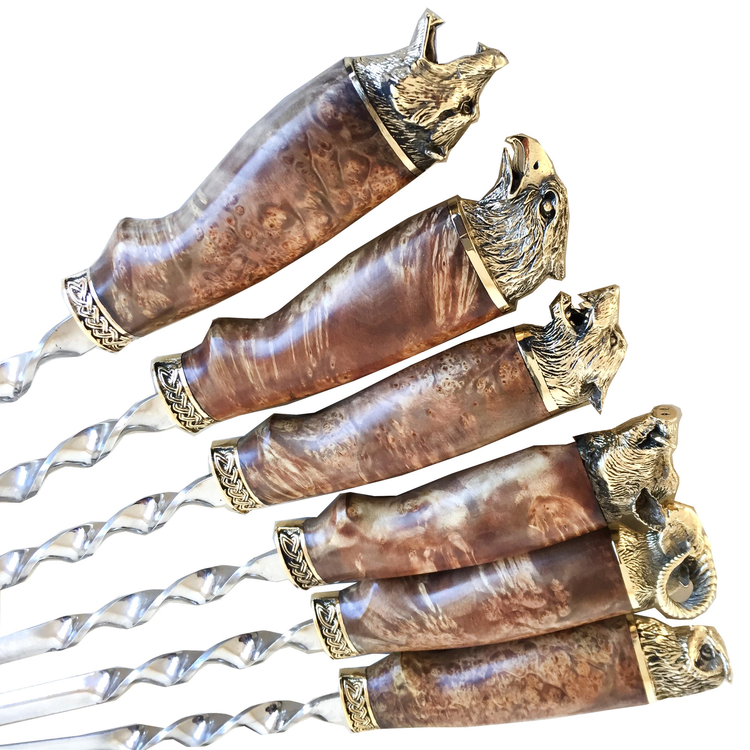 Набор для шашлыка в деревянном шампуре шампура 6 шт. (187-2016) - фото 4 Набор для шашлыка в деревянном шампуре шампура 6 шт. (187-2016) - фото 4