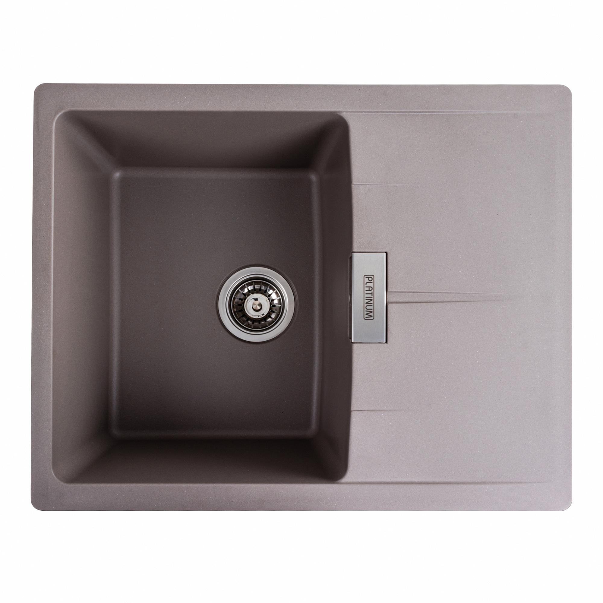 Мойка кухонная Platinum PLS-A40778 прямоугольная гранитная 790x500 мм Коричневый (197235)