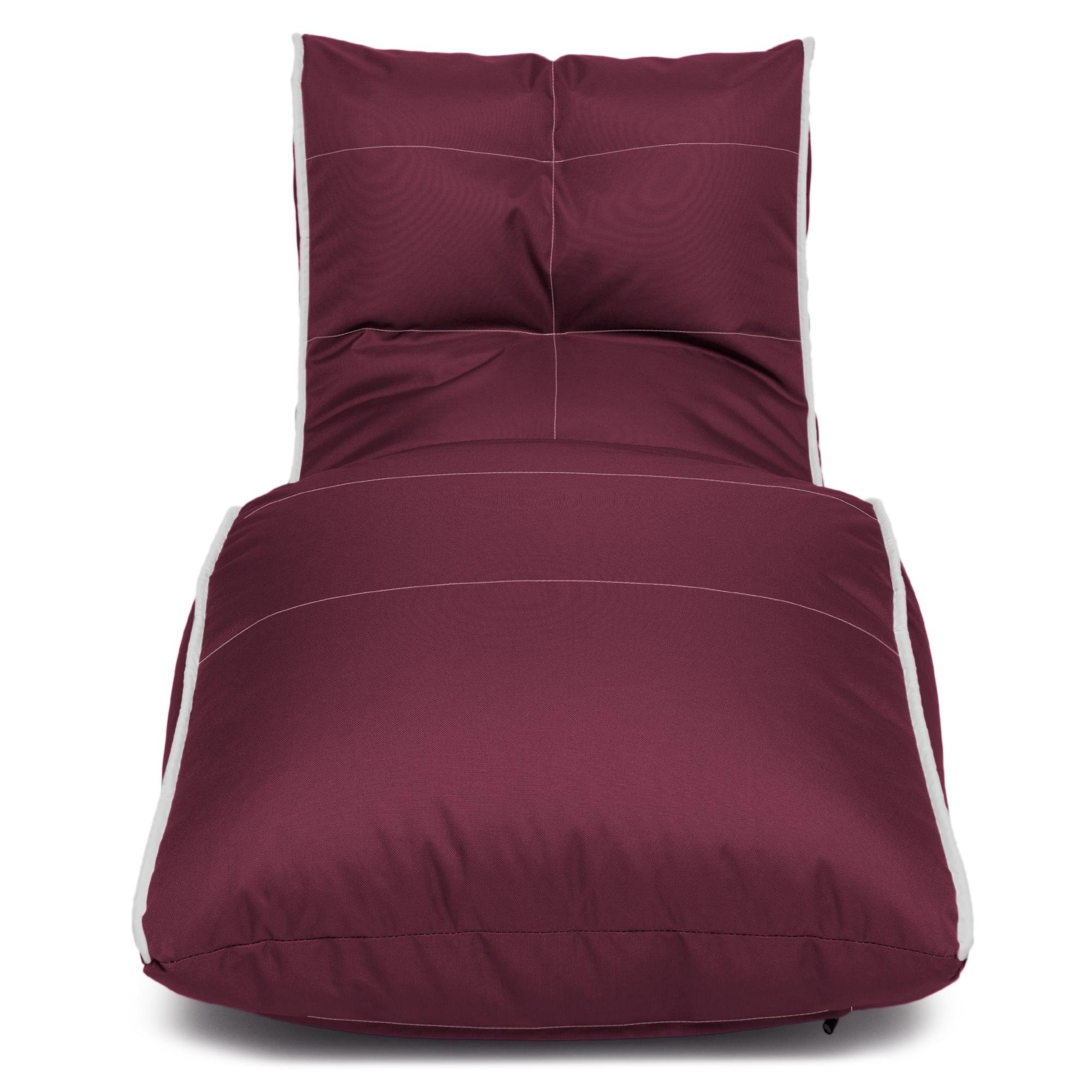 Кресло-мешок iQmebel Лежак 80х125 см оксфорд Бордовый - фото 2