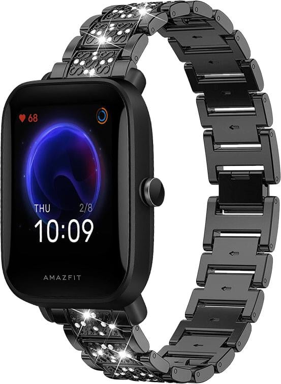 Браслет металлический Glam для Amazfit Bip U Black (32801-2B)