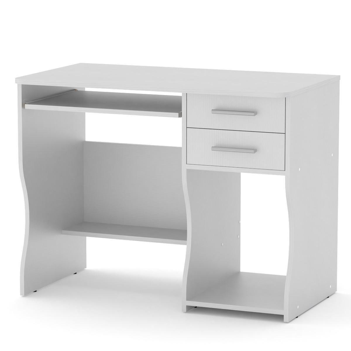 Стол компьютерный МеблиКо СКМ-7 100х50х77 см Альба/Белый (k-1426-1) - фото 1 Стол компьютерный МеблиКо СКМ-7 100х50х77 см Альба/Белый (k-1426-1) - фото 1