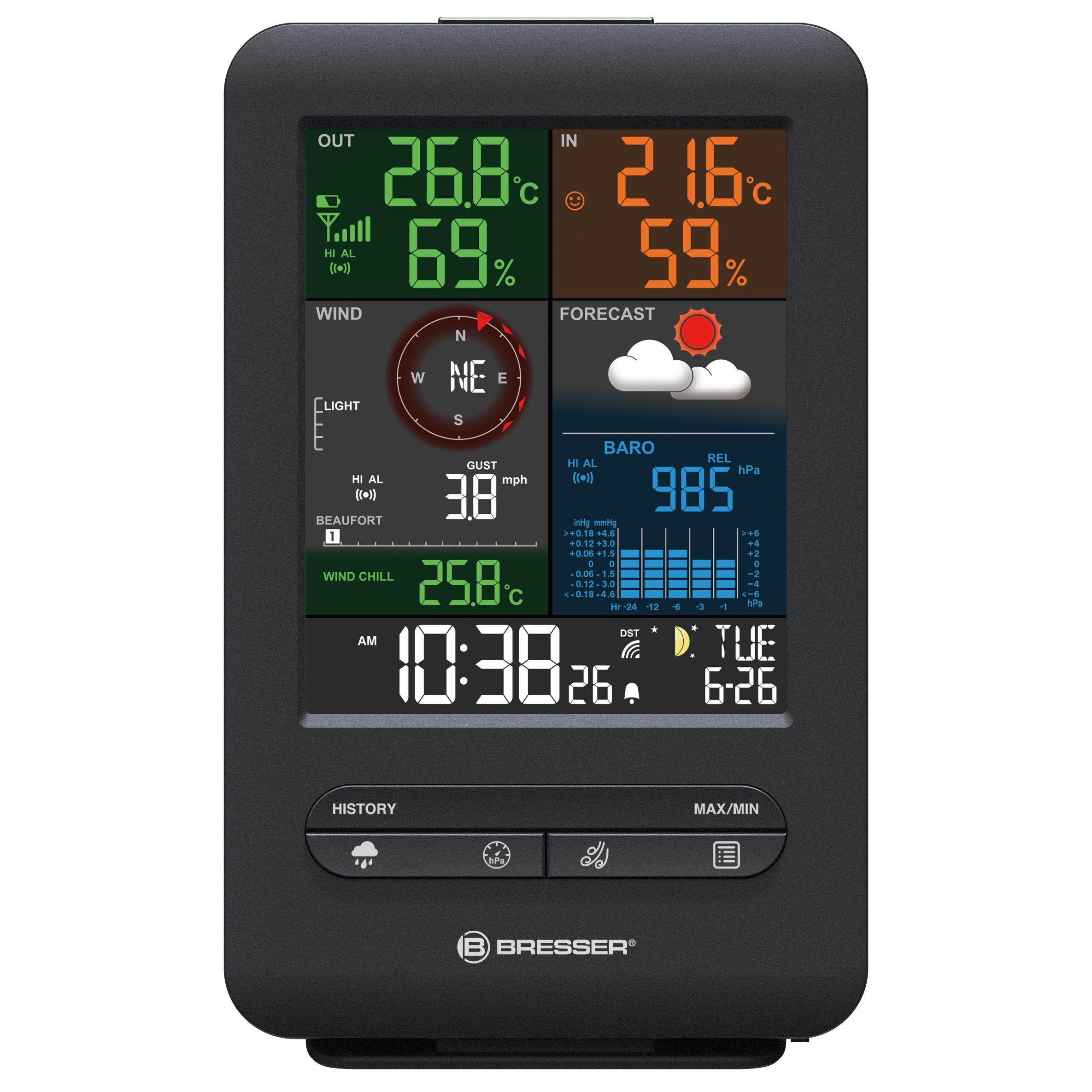 Метеостанція Bresser Weather Center 5in1 Beaufort (7002525) - фото 3