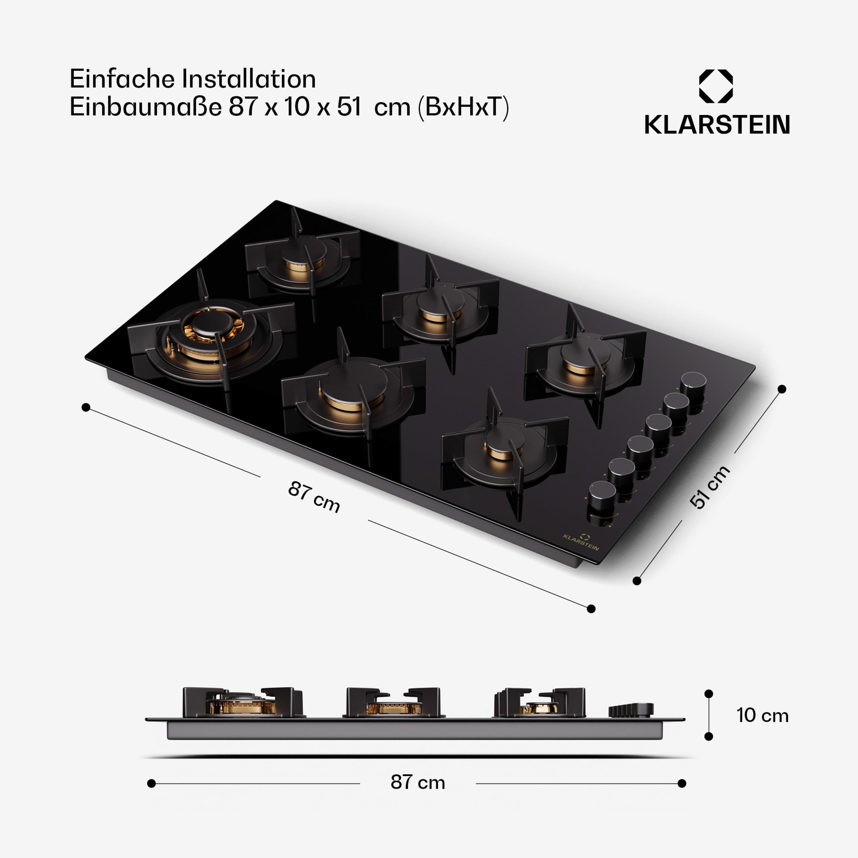 Варильна поверхня газова KLARSTEIN Goldflame 6 (10045628) - фото 2