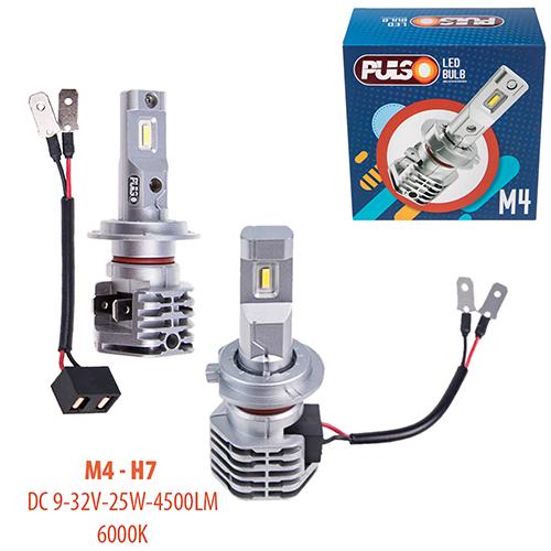 Лампи PULSO M4/H7/LED-chips CREE/9-32v/2x25w/4500Lm/6000K - фото 4