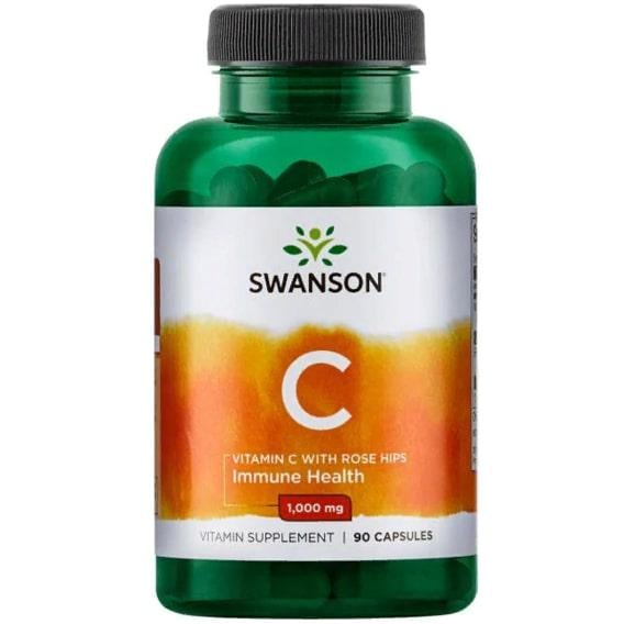 Витамин C Swanson Vitamin C with Rose Hips 1000 мг 90 Caps (SWA-11054)