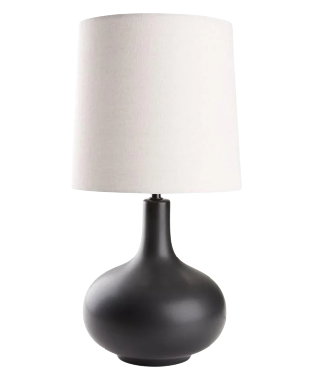 Настольная лампа d 27 см высота 54 см Бежевый/Черный (9587558a)