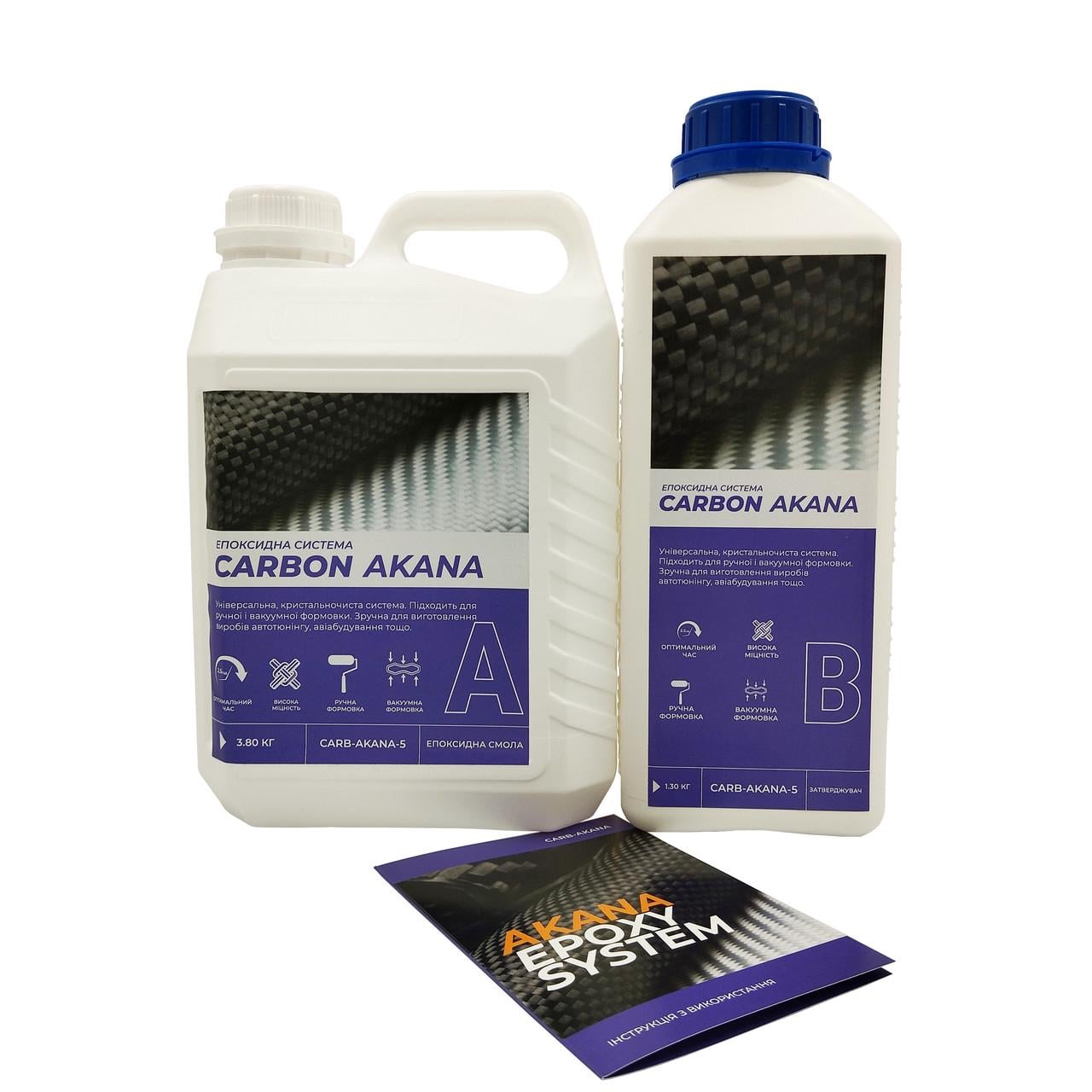 Смола эпоксидная для карбона AKANA комплект с отвердителем 5 кг (2603767472) Смола эпоксидная для карбона AKANA комплект с отвердителем 5 кг (2603767472)