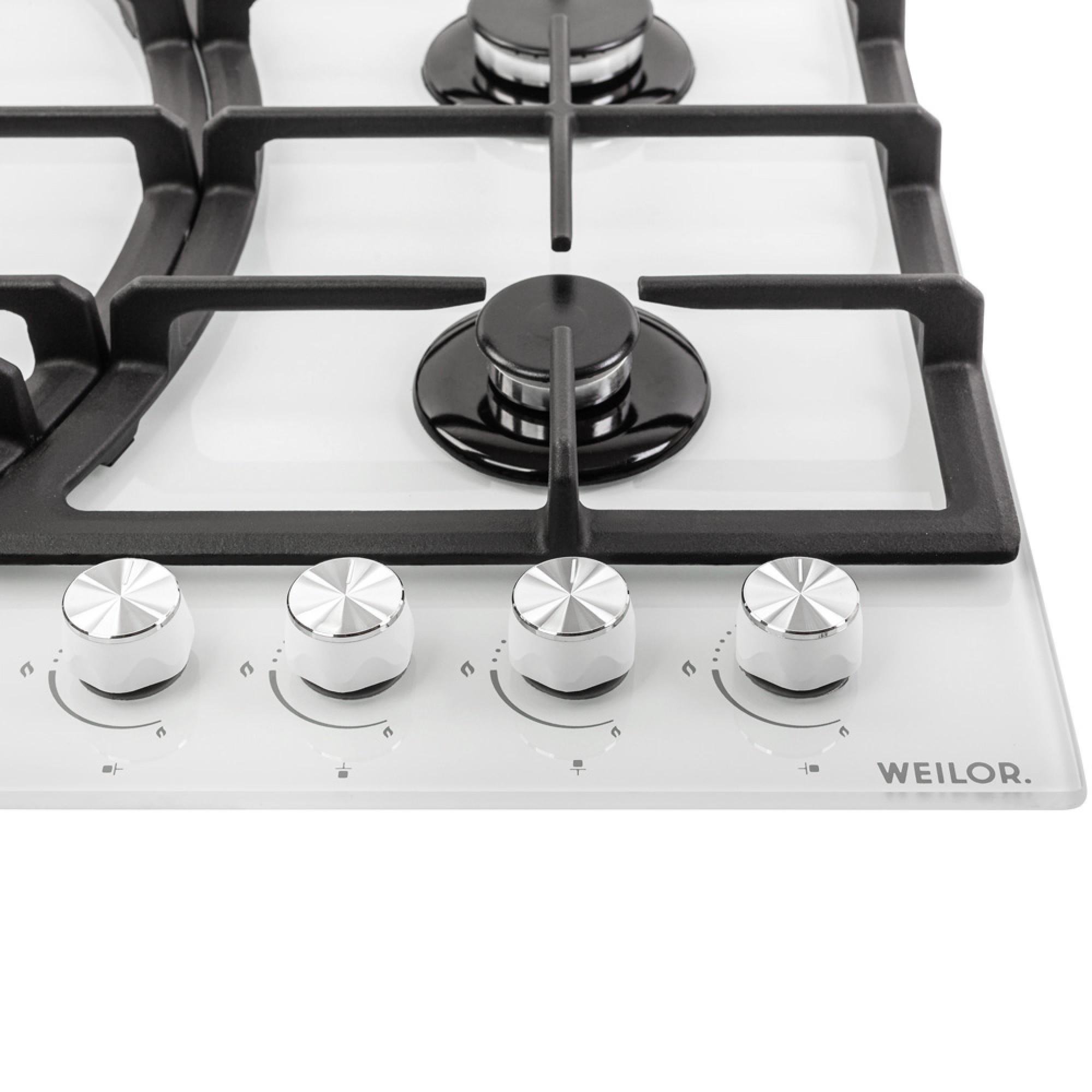 Варочная поверхность газовая WEILOR GG W 644 WH - фото 5 Варочная поверхность газовая WEILOR GG W 644 WH - фото 5