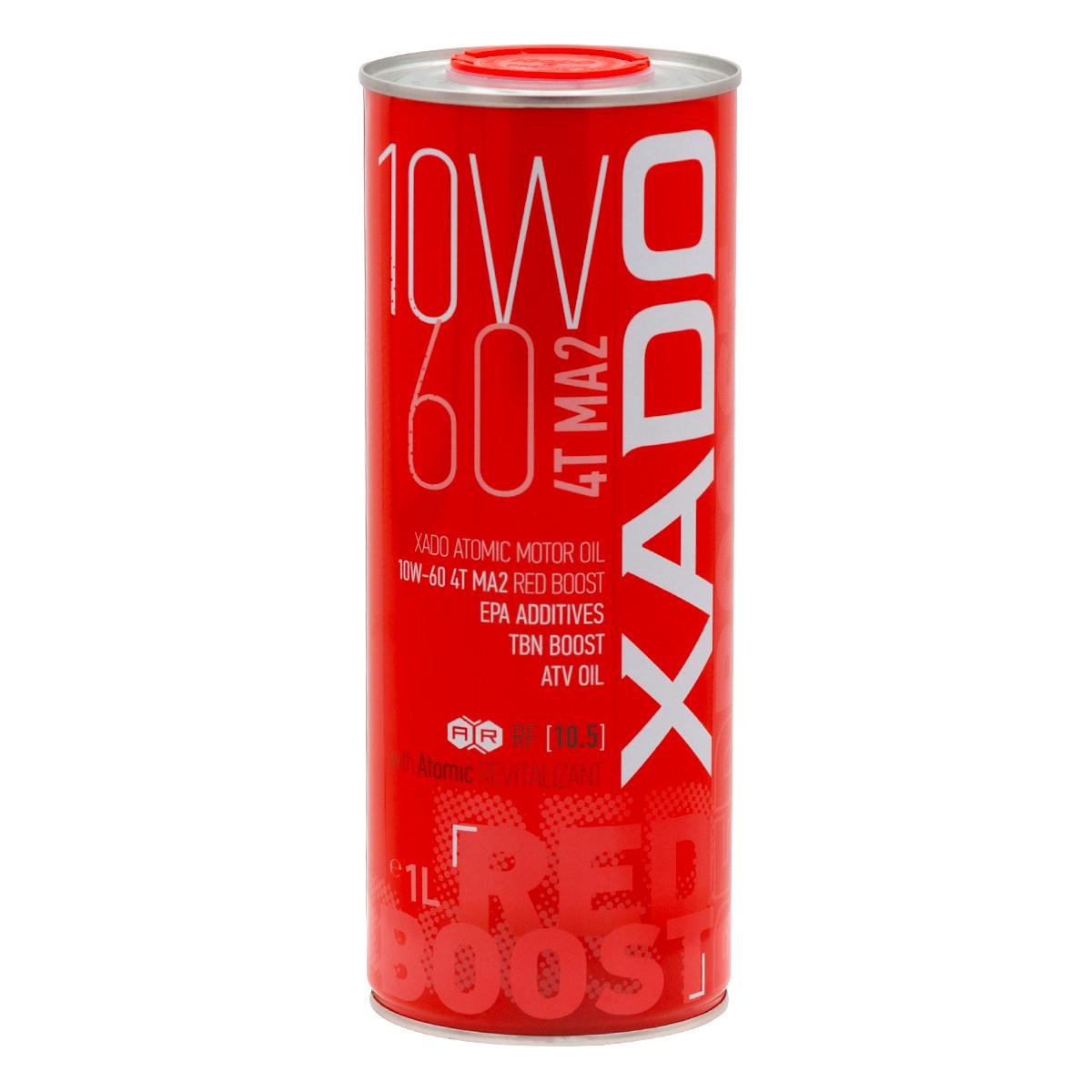 Моторна олива XADO Atomic Oil 10W-60 4T MA2 Red boost синтетична 1 л