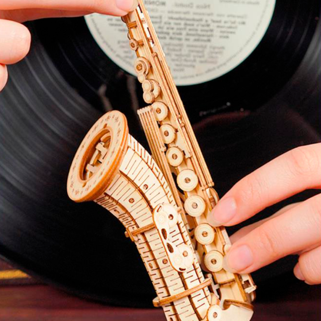 Конструктор деревянный 3D Robotime TG309 Саксофон (1378435) - фото 4