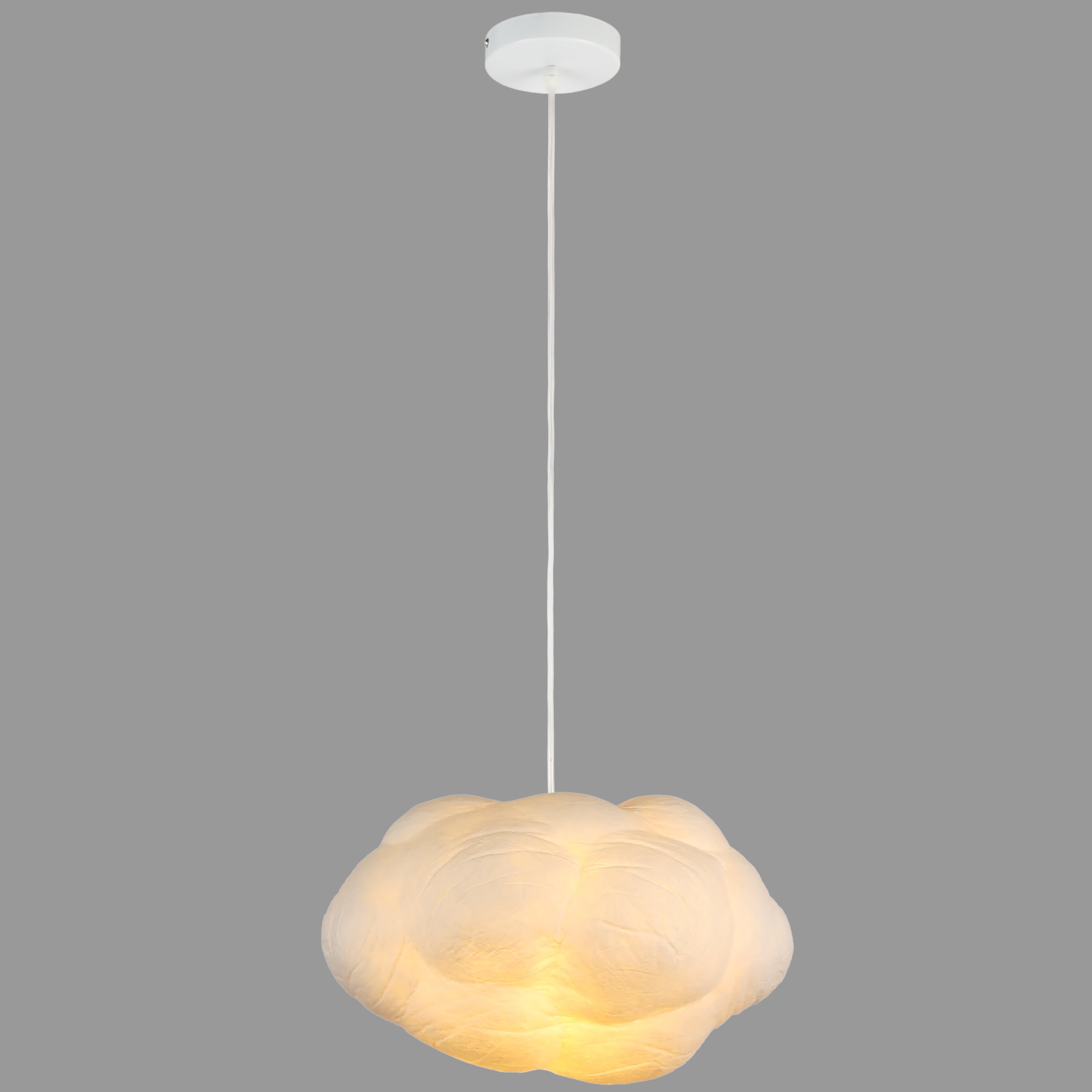 Люстра-подвес Облако из ткани на 1 лампу 30 см (805-8001-1)