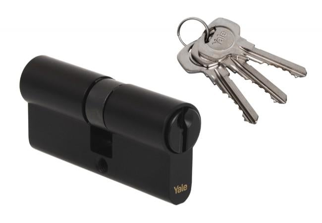 Серцевина YALE 500 30х40 мм ключ/ключ 70 мм 3 ключі Чорний (Y500-30/30bl)