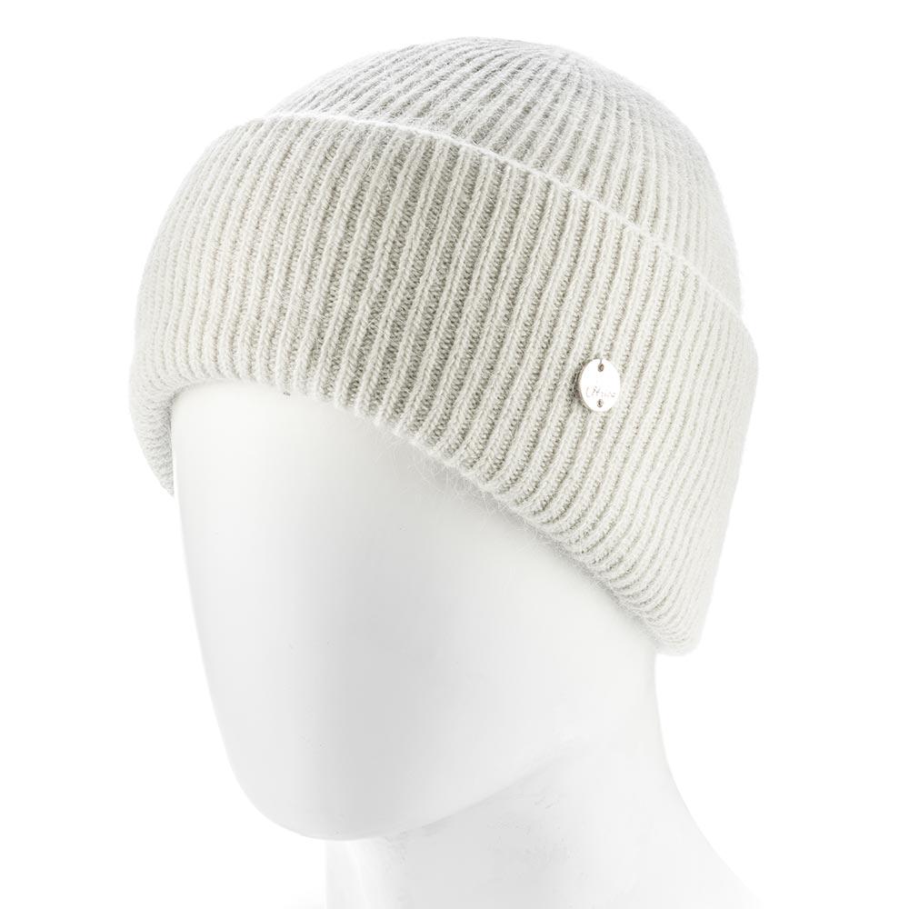 Шапка женская ангоровая зимняя Atrics WH894 в мелкий рубчик с двойным отворотом утепленная флисом Светло-серый - фото 1 Шапка женская ангоровая зимняя Atrics WH894 в мелкий рубчик с двойным отворотом утепленная флисом Светло-серый - фото 1