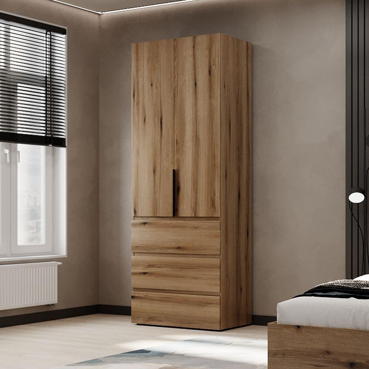 Шкаф распашный 2 Art In Head Light 800x2200x500 мм Дуб Эвок (LT12100000000)