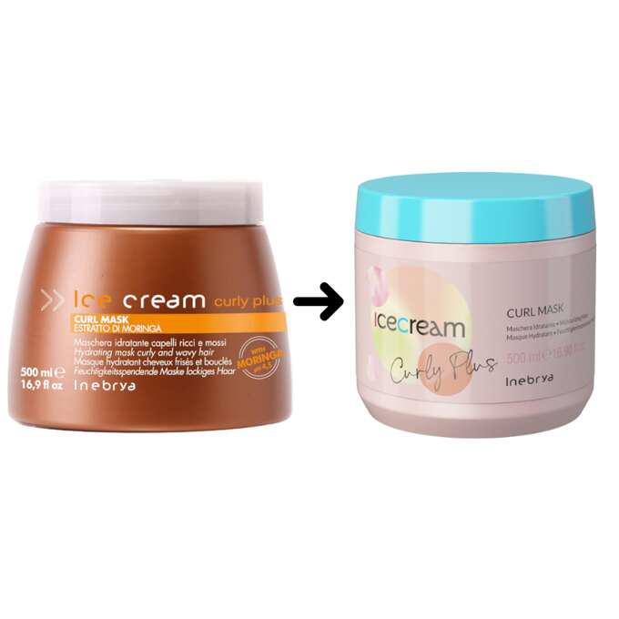 Маска для вьющихся волос Inebrya Ice Cream Curly Plus Curl Mask 500 мл (1250063280) - фото 2 Маска для вьющихся волос Inebrya Ice Cream Curly Plus Curl Mask 500 мл (1250063280) - фото 2