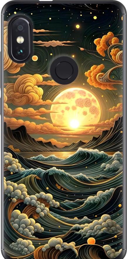 Чехол на Xiaomi Redmi Note 5 Арт волны (6332t-1516-42517)