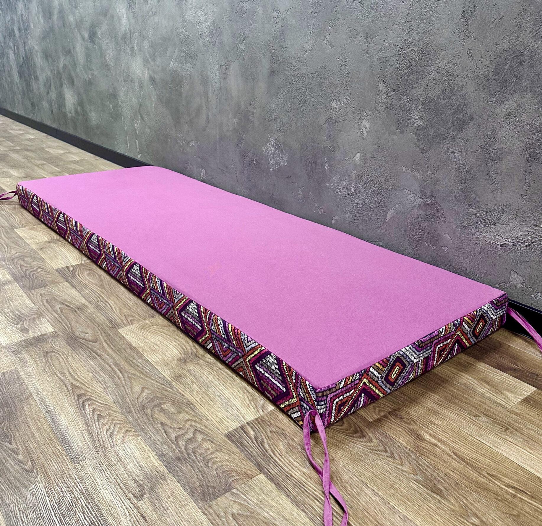 Матрас Comfort Home на подоконник/каркасы/поддоны/садовая мебель 120х40х8 см Milling