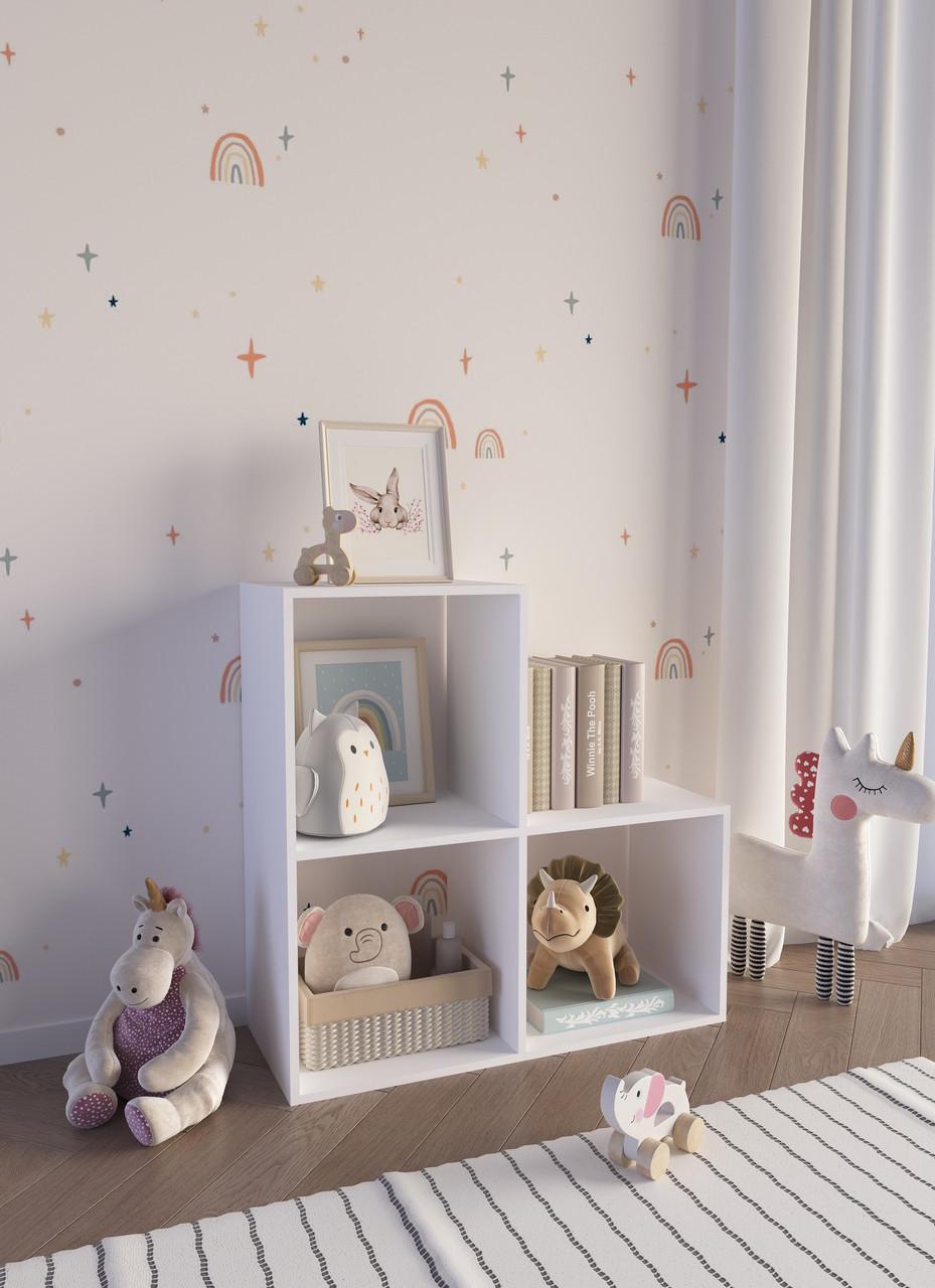 Стелаж в дитячу кімнату P-39В Білий (27263750) - фото 1 Стелаж в дитячу кімнату P-39В Білий (27263750) - фото 1