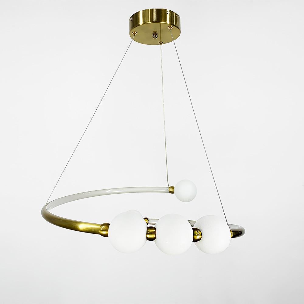 Люстра LED з акриловими кульками Ø 80 см Латунь (901 AB LED)