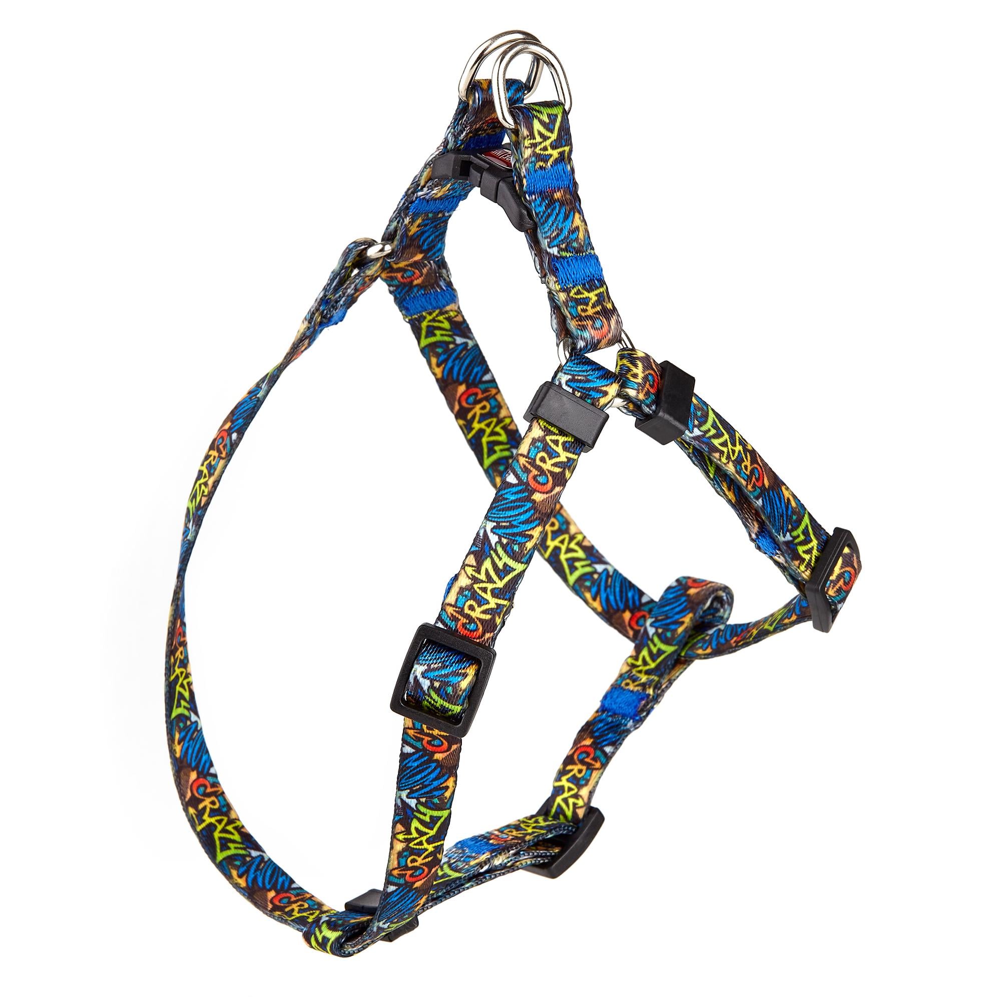 Шлея KareLine CRAZY из нейлона с узором и пластиковой пряжкой 10 мм А 240-300 мм В 260-400 мм (0816/5)