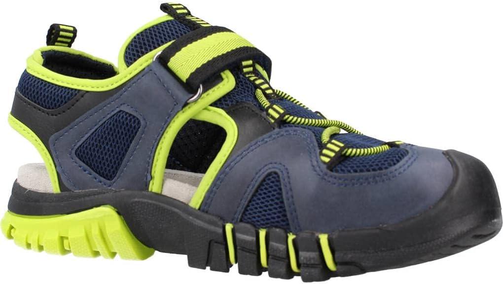 Сандалии Geox Dynomix с закрытым носком р. EUR 32 Navy/Lime (13982696) - фото 11