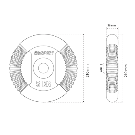 Диск чавунний K-SPORT KETTEL 5 кг (396854) - фото 4 Диск чавунний K-SPORT KETTEL 5 кг (396854) - фото 4