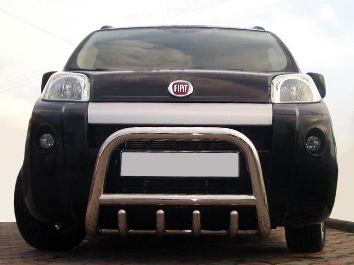 Кенгурятник QT006 CAN для Peugeot Bipper нержавеющая сталь Хром