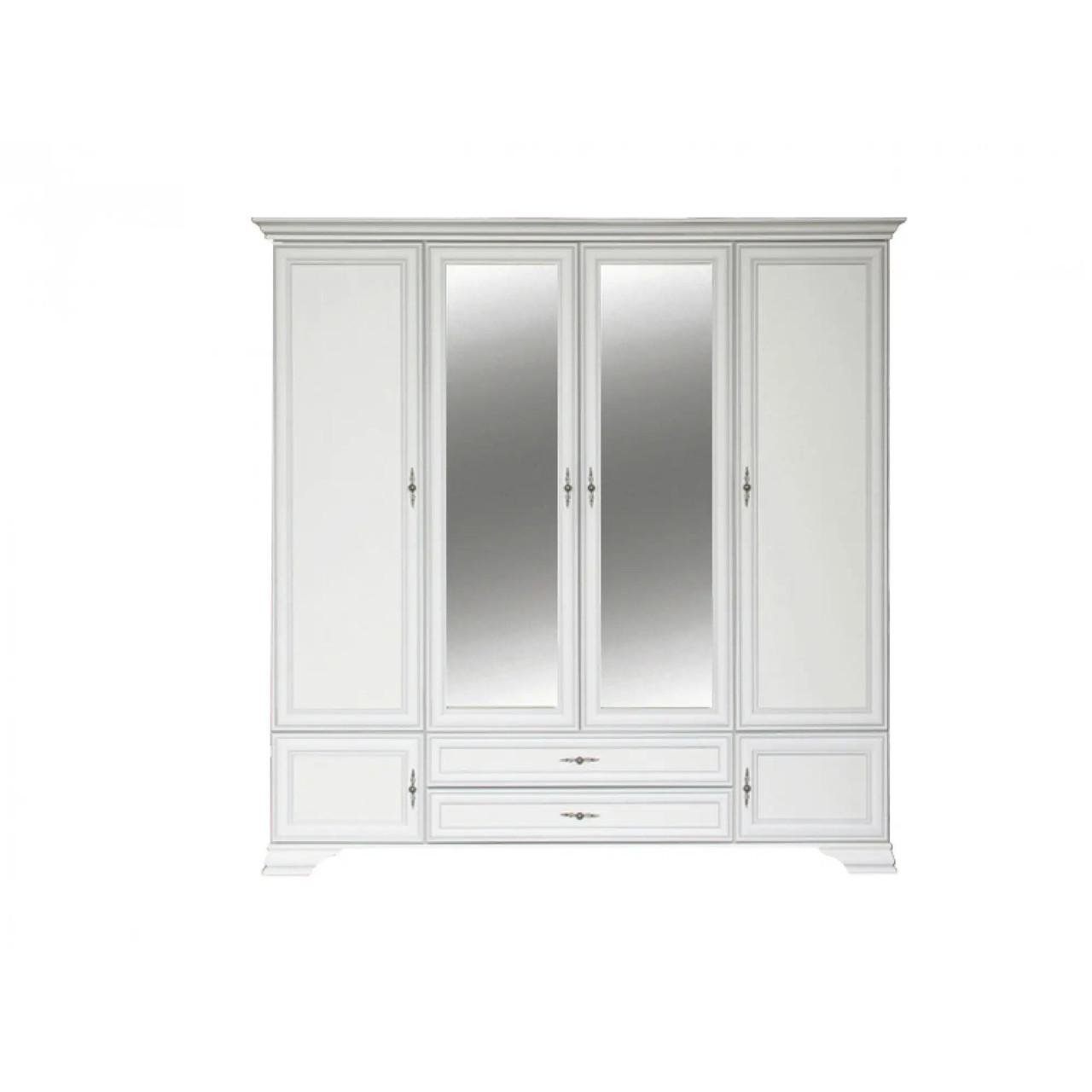 Шафа з дзеркалом ВМК Кентукі SZF6D2S Білий альпійський (GRB-1769)