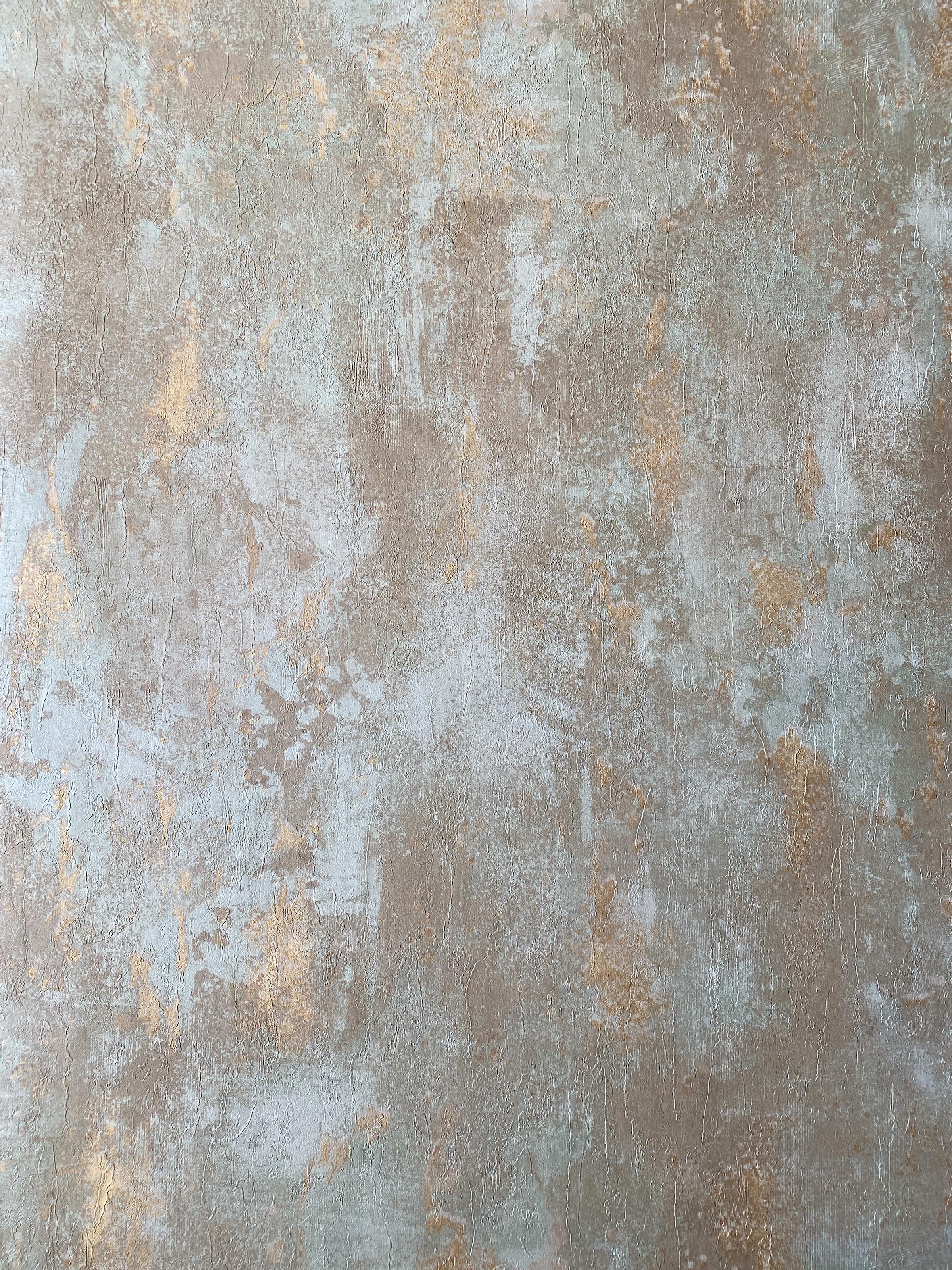 Обои виниловые на флизелиновой основе Grandeco Opportunity Wallcoverings Q0077 Штукатурка Бирюзовый