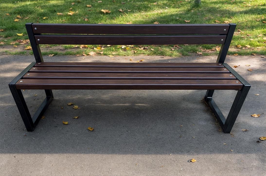 Скамейка садовая ТОБІ ШО Лофт Бенч со спинкой без подлокотников 1,3 м Орех (25589140) - фото 2 Скамейка садовая ТОБІ ШО Лофт Бенч со спинкой без подлокотников 1,3 м Орех (25589140) - фото 2