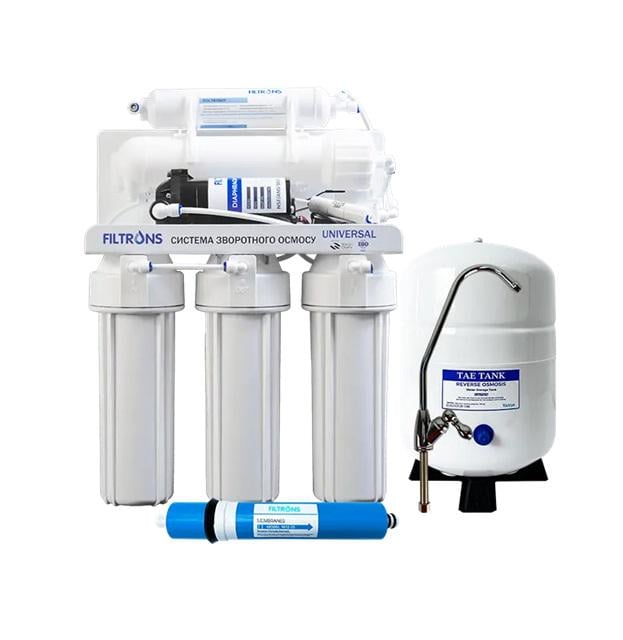 Фільтр для води зворотний осмос 5-ступінчастий Filtrons Universal з помпою