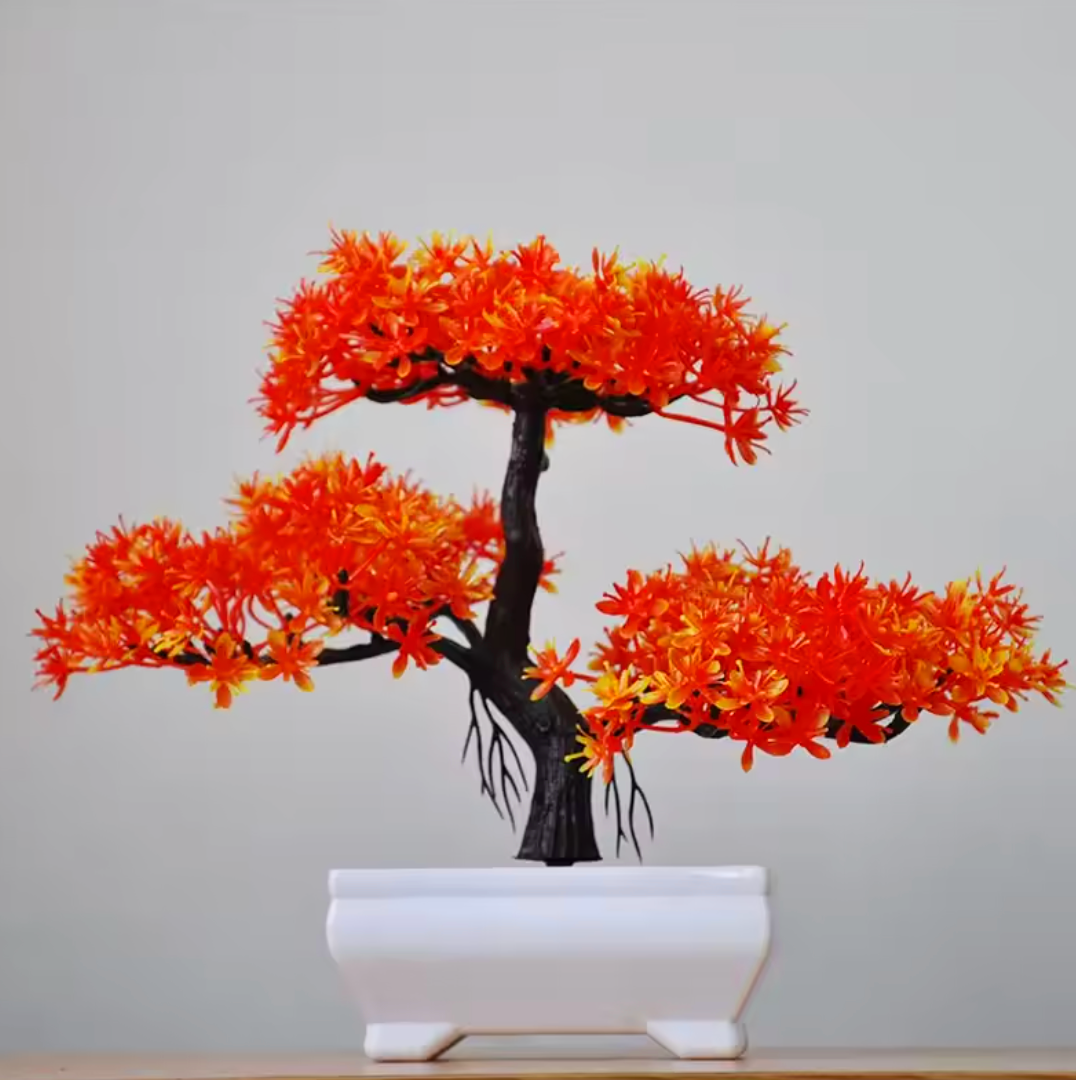 Бонсай искусственный в горшке Sunset Glow Bonsai 26x19 см Оранжевый (MK001052) - фото 3 Бонсай искусственный в горшке Sunset Glow Bonsai 26x19 см Оранжевый (MK001052) - фото 3