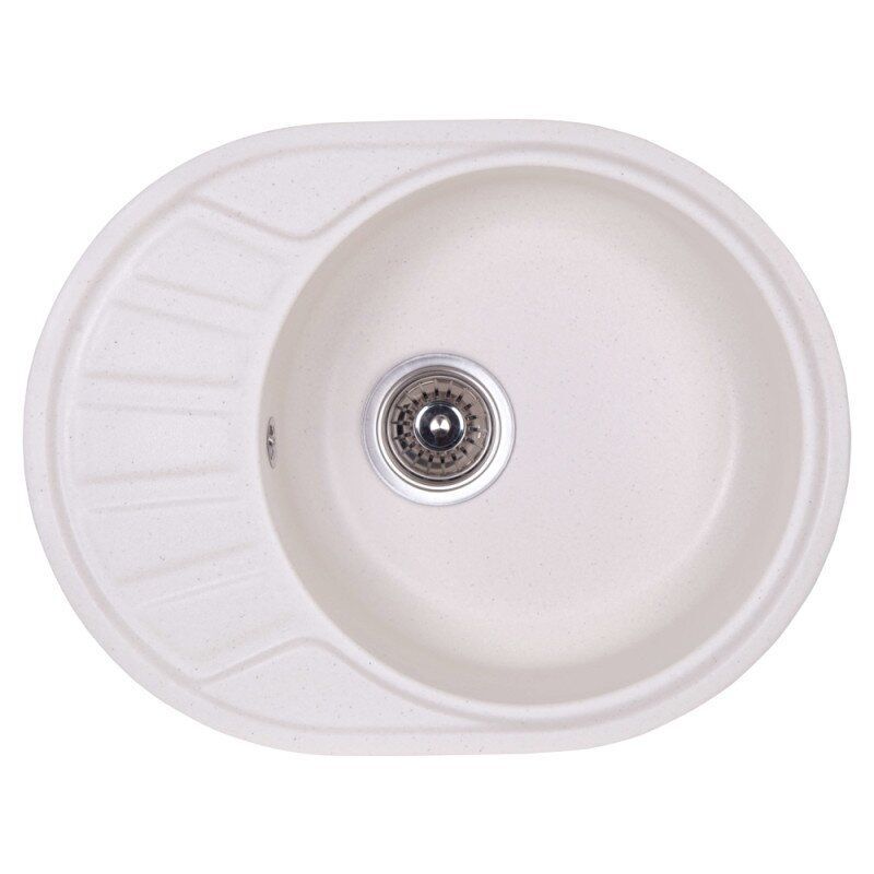 Мойка для кухни Cosh 203 COSH5845K203 с сифоном 570x440 мм Белый (62108)