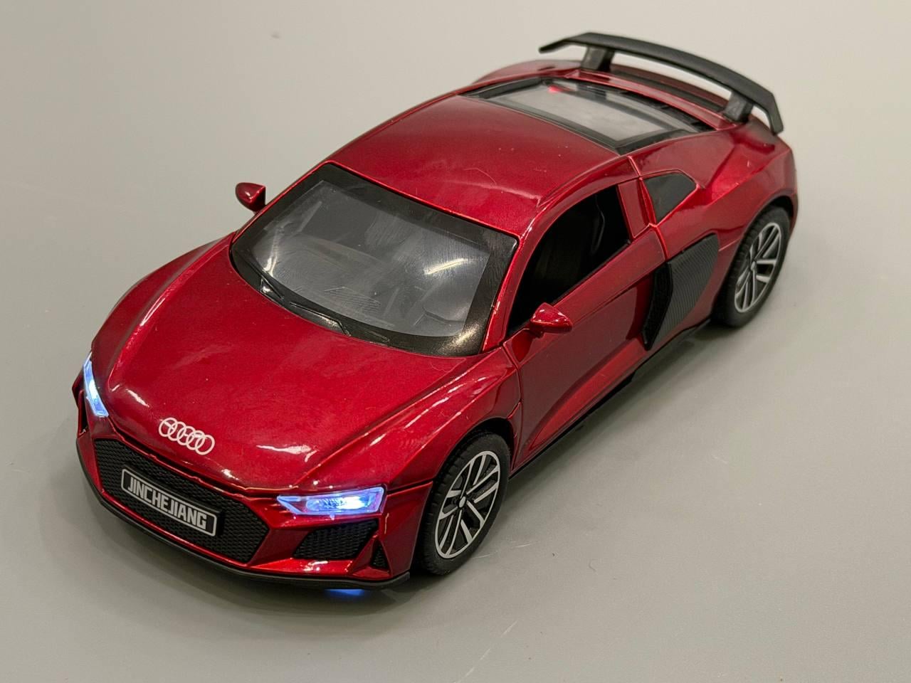 Машинка инерционная АвтоСвіт Audi R8 масштаб 1:32 открывается дверь/капот/багажник 15 см Красный (AP-2108)