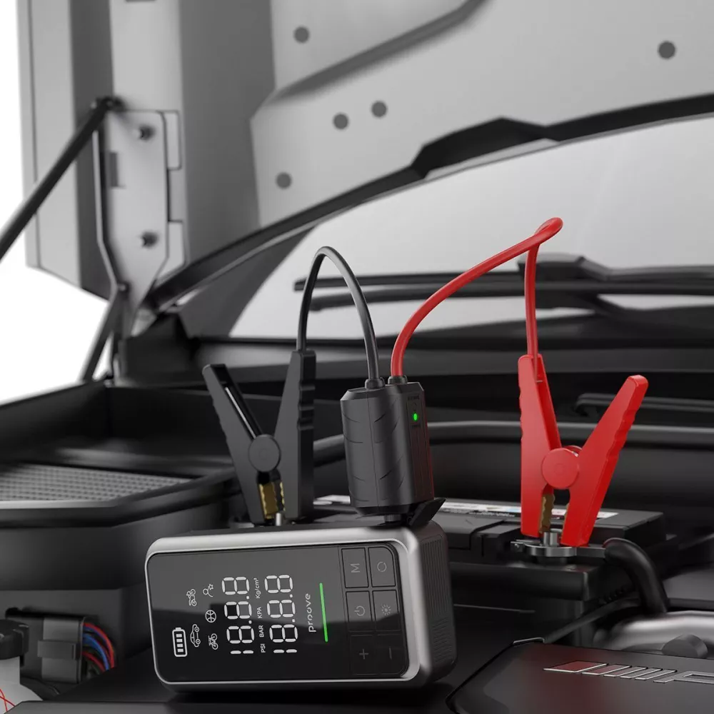 Пуско-зарядний пристрій з насосом Proove Air Jump 2в1 10400 mAh 1000A USB Type-C LED-дисплей (631545) - фото 5 Пуско-зарядний пристрій з насосом Proove Air Jump 2в1 10400 mAh 1000A USB Type-C LED-дисплей (631545) - фото 5