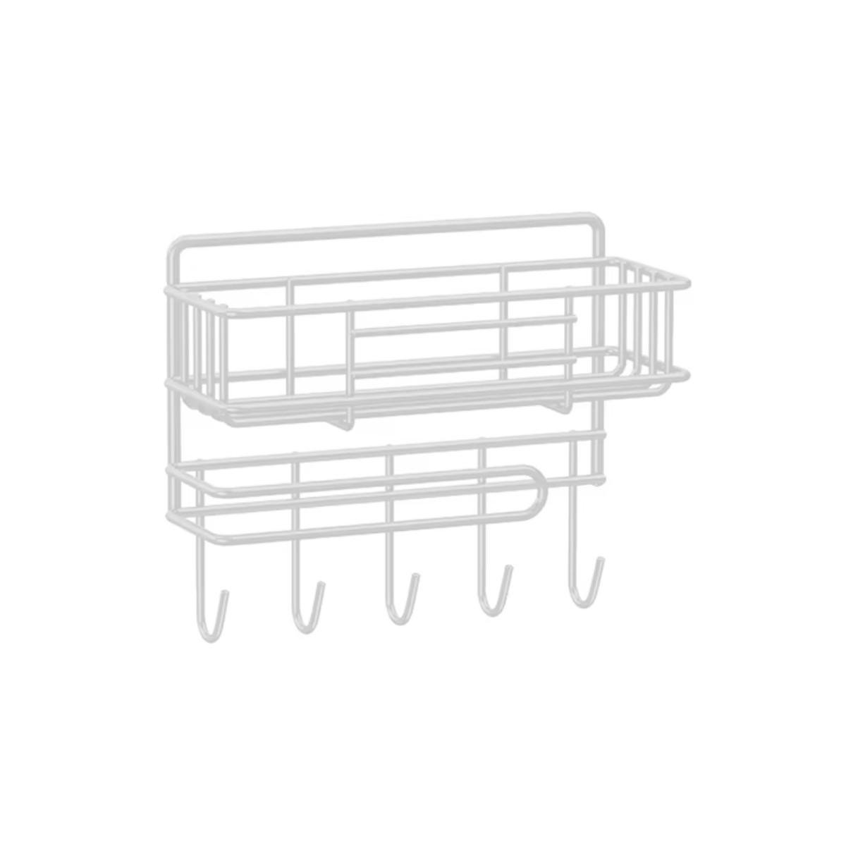 Полка-органайзер настенная с держателем Modern Home 29,5х10х23,5 см (M50258)