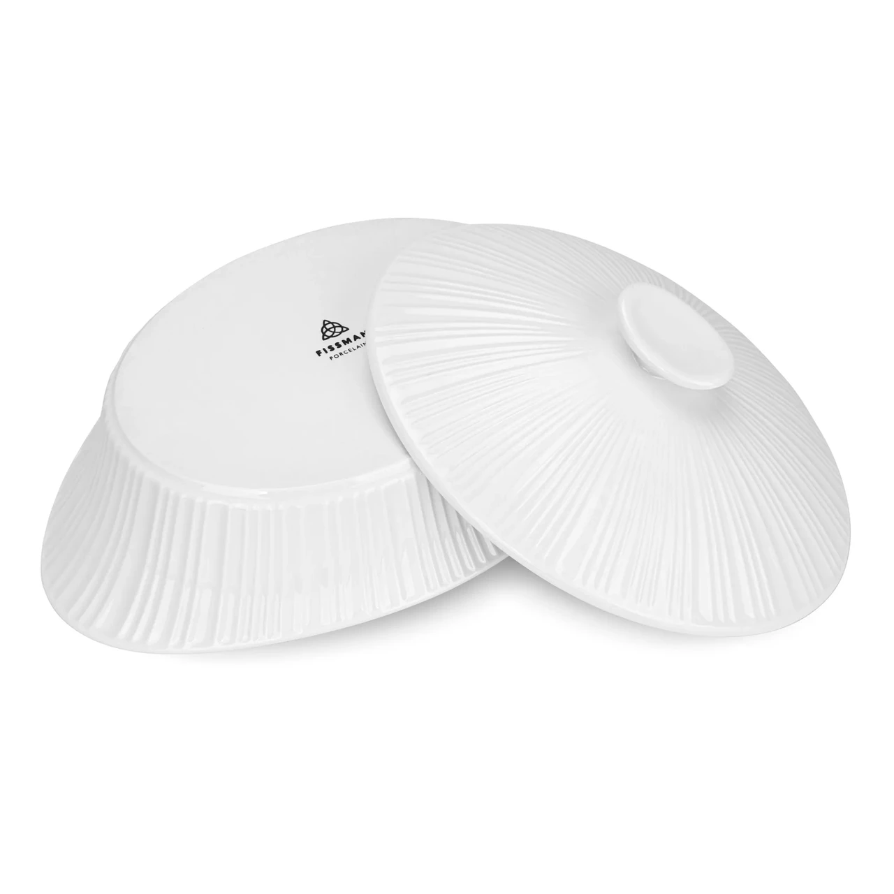 Форма овальная для запекания Fissman Horeca 25x20,5x8 см 1200 мл с крышкой из фарфора (14179) - фото 4 Форма овальная для запекания Fissman Horeca 25x20,5x8 см 1200 мл с крышкой из фарфора (14179) - фото 4