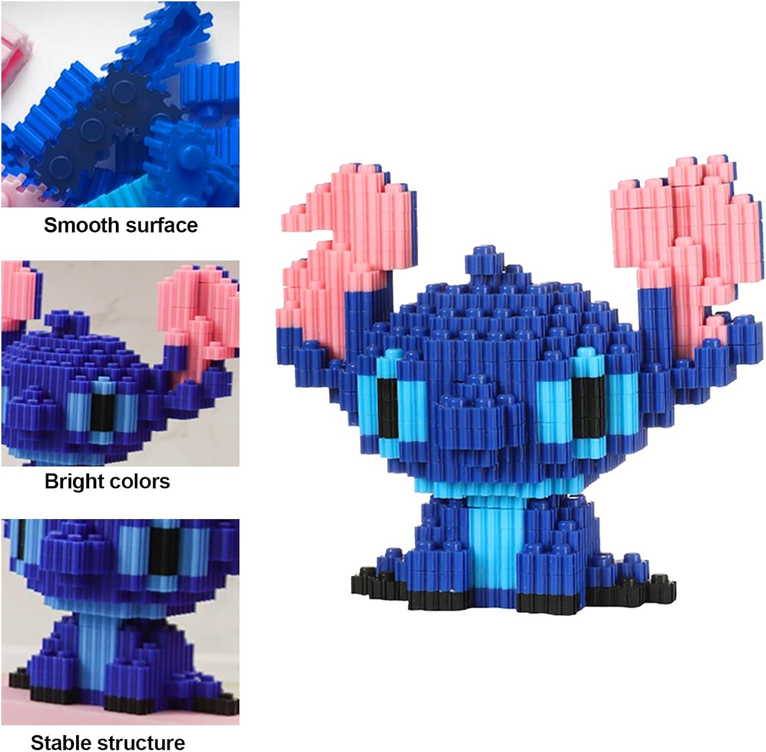 Конструктор детский Magic Blocks 3D Стич Ушастик 9 см/318 дет. Синий (1000-ZB-633) - фото 7