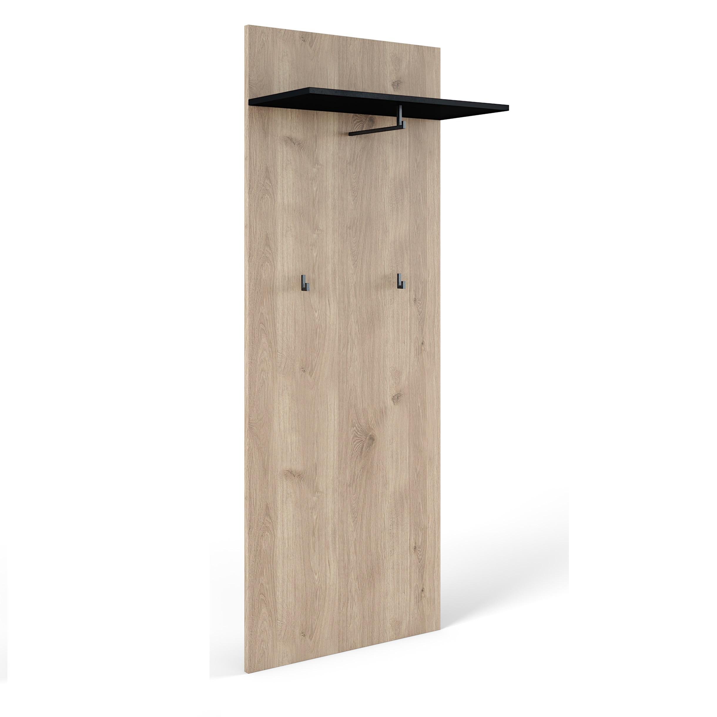 Вешалка в прихожую Світ меблів Амбре из ДСП Дуб Белый/Черный (50956)