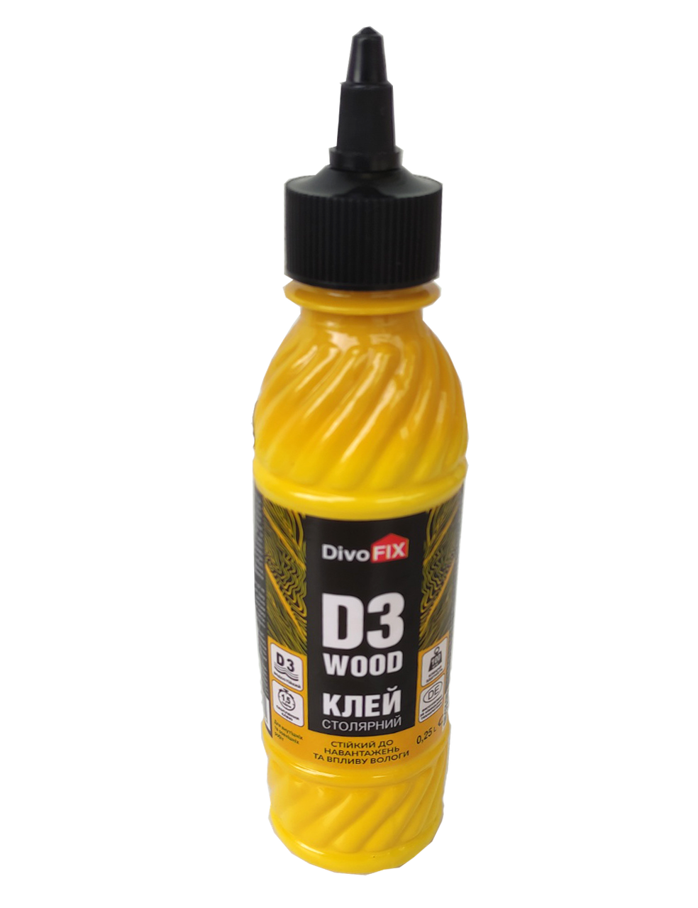 Клей ПВА D3 водостійкий столярний 250 г (41742)