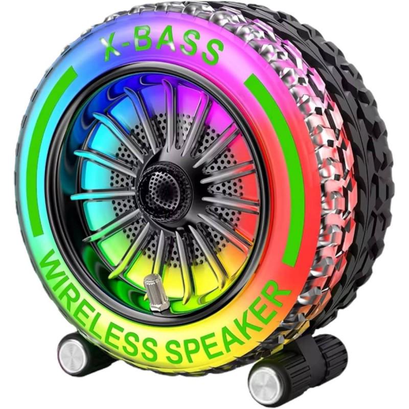 Портативная колонка Sing-e Bluetooth с разъемами micro SD/TF/USB с FM-радио RGB-подсветка ZQS-818 (3309944)