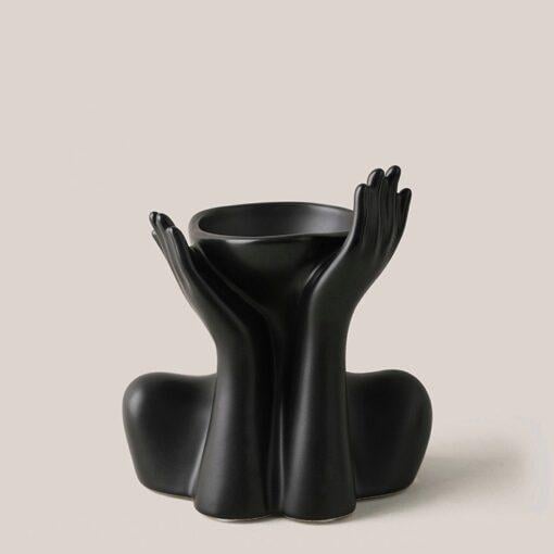 Ваза Объятия нежности гипс 12,5 см Черный Ваза Объятия нежности гипс 12,5 см Черный