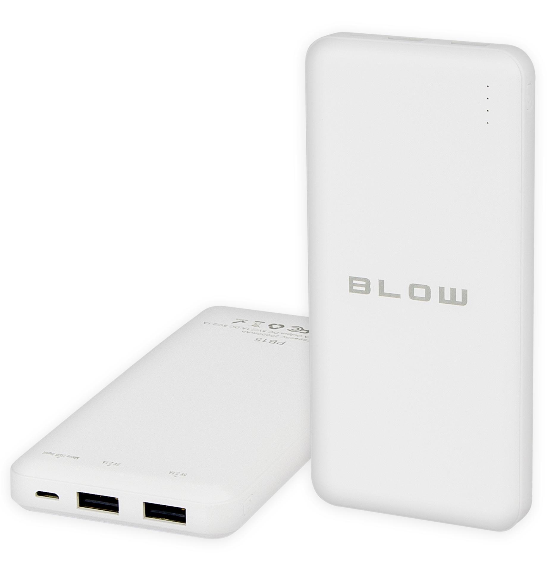 Павербанк 20000 mAh Blow 2xUSB, White (PB15)
