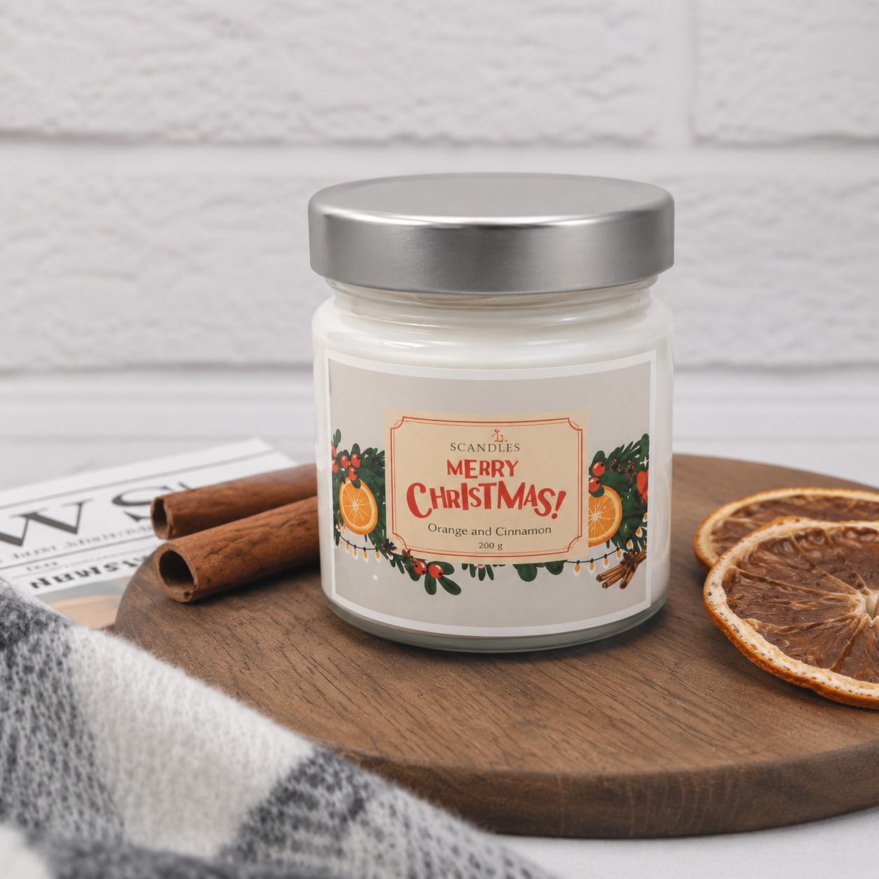 Ароматическая соевая свеча Orange and Cinnamone - фото 4
