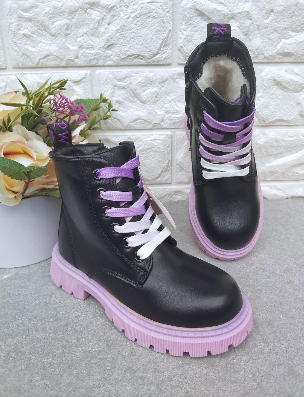 Чоботи для дівчинки Clibee 1326 р. 27 17,5 см Чорний (1326)