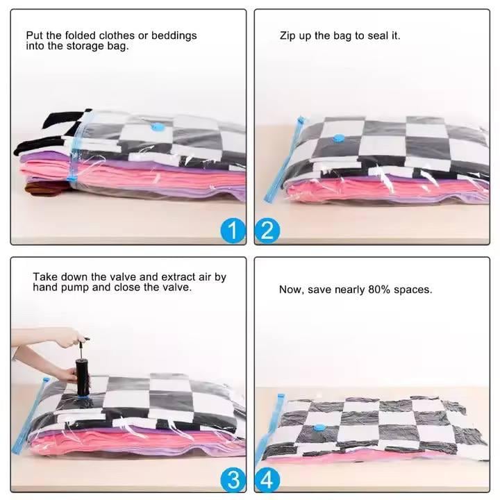 Набір пакетів-мішків вакуумних для одягу 79х60 см 3 шт. - фото 2