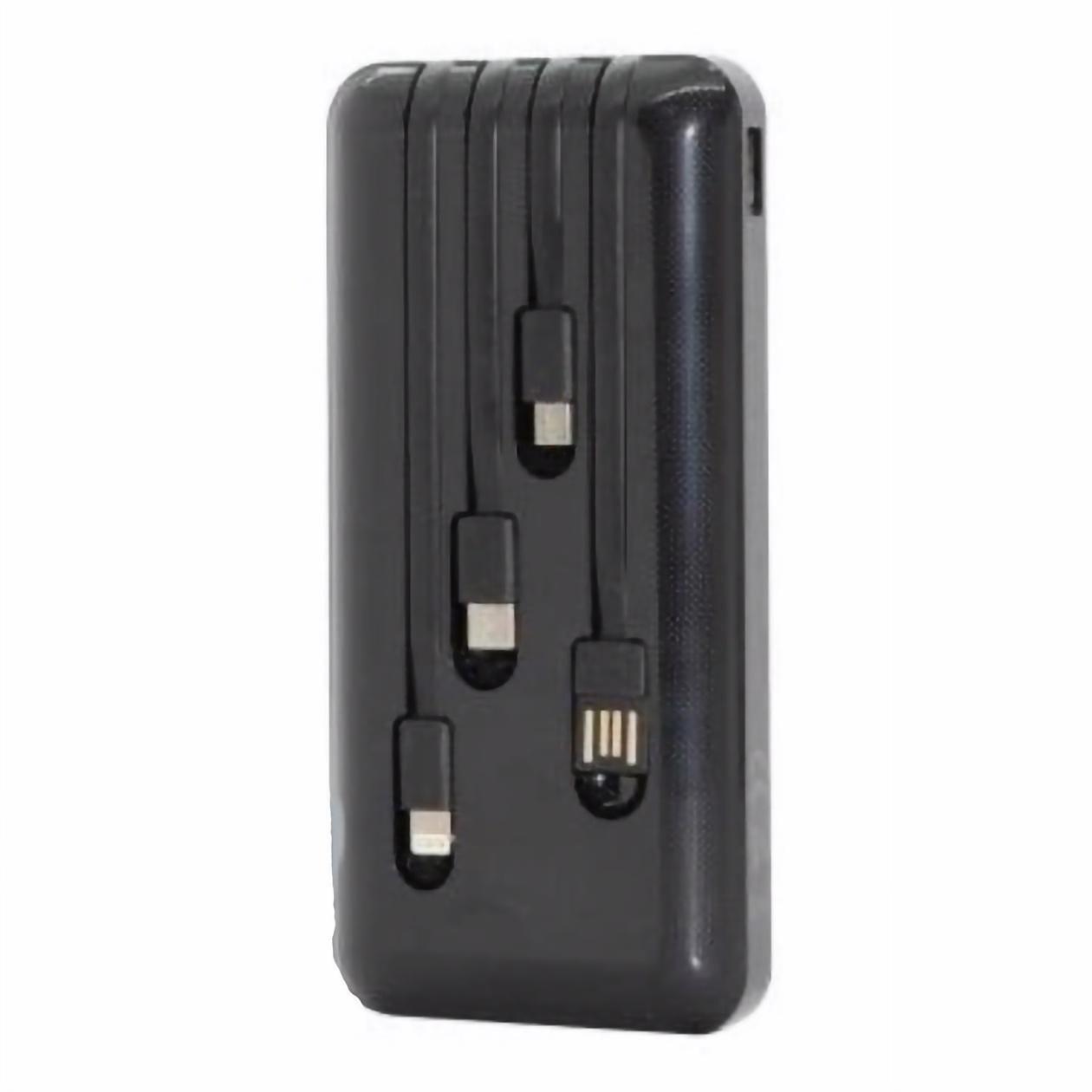 Повербанк 4 кабеля 4в1 USB LCD 10000 mAh