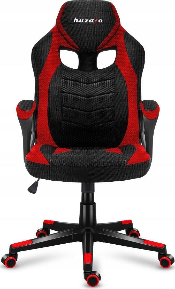 Крісло комп'ютерне для геймера Huzaro Force 2.5 black-red mesh (89828)