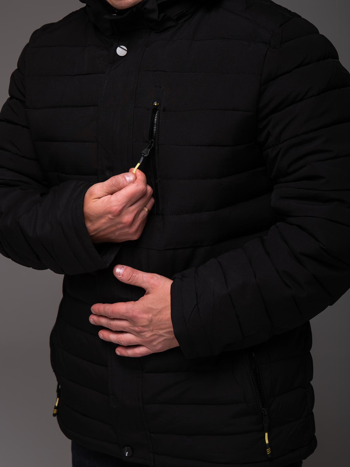 Куртка чоловіча зимова стьобана з термопідкладкою до -25°С L Чорний (2444/1) - фото 9 Куртка чоловіча зимова стьобана з термопідкладкою до -25°С L Чорний (2444/1) - фото 9